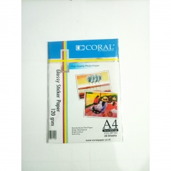 CORAL GLOSSY STIKER   A4   120